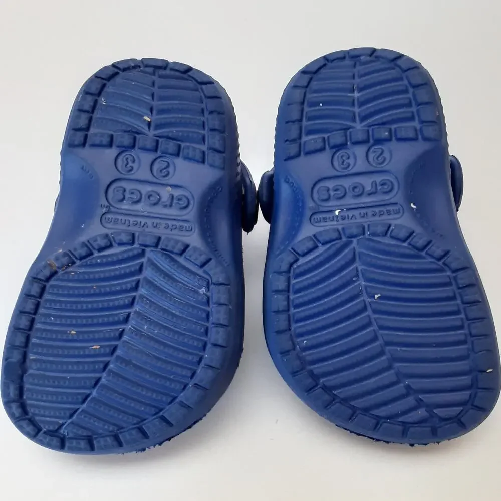 Crocs Clogs Baby Boy Blue Slip On Water Shoes Toddler 2/3 Outdoor Gender Reveal